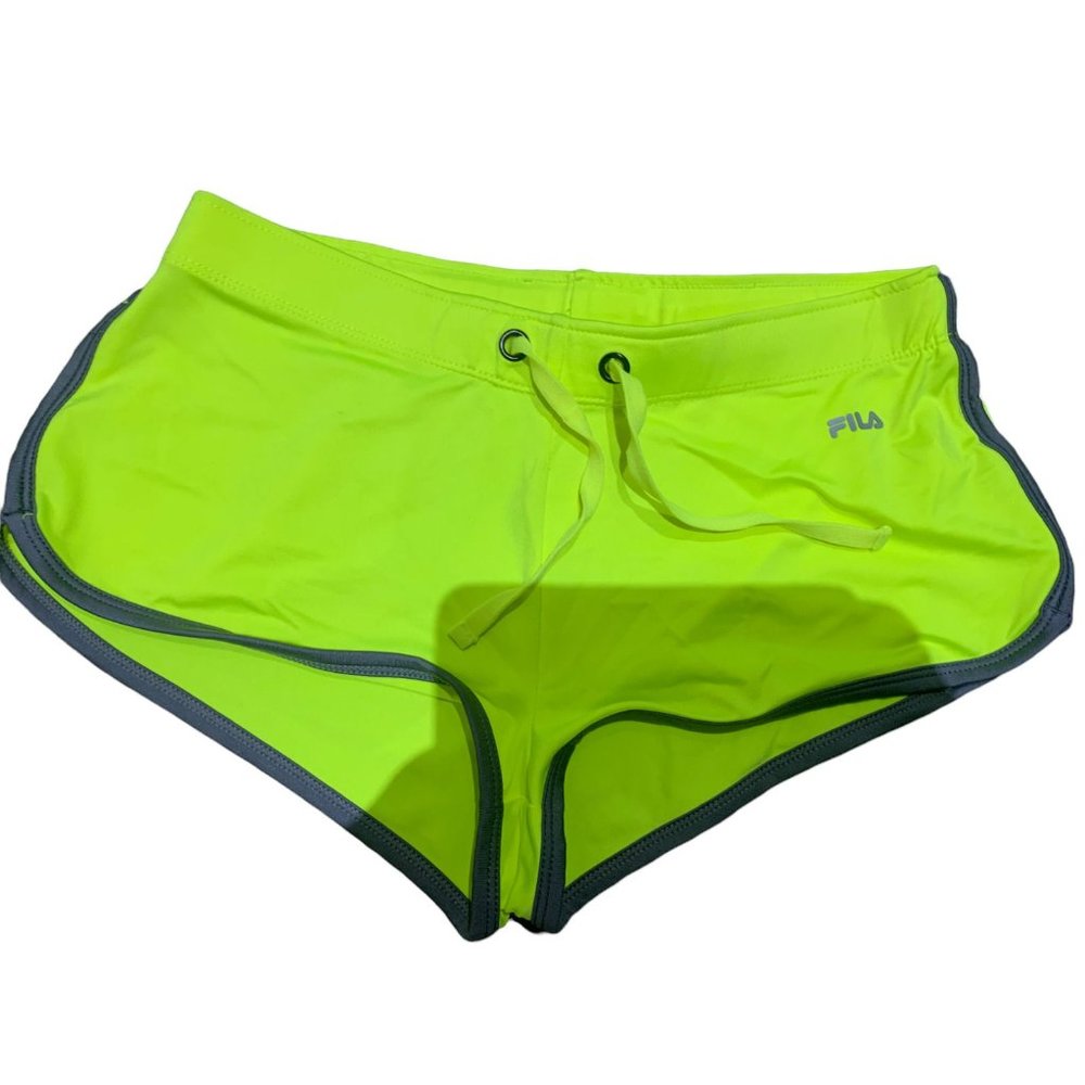 Fila Sport Running Shorts Womens XS Neon Green yellow